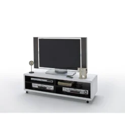Stolik pod TV JEFF II 120cm biało czarny