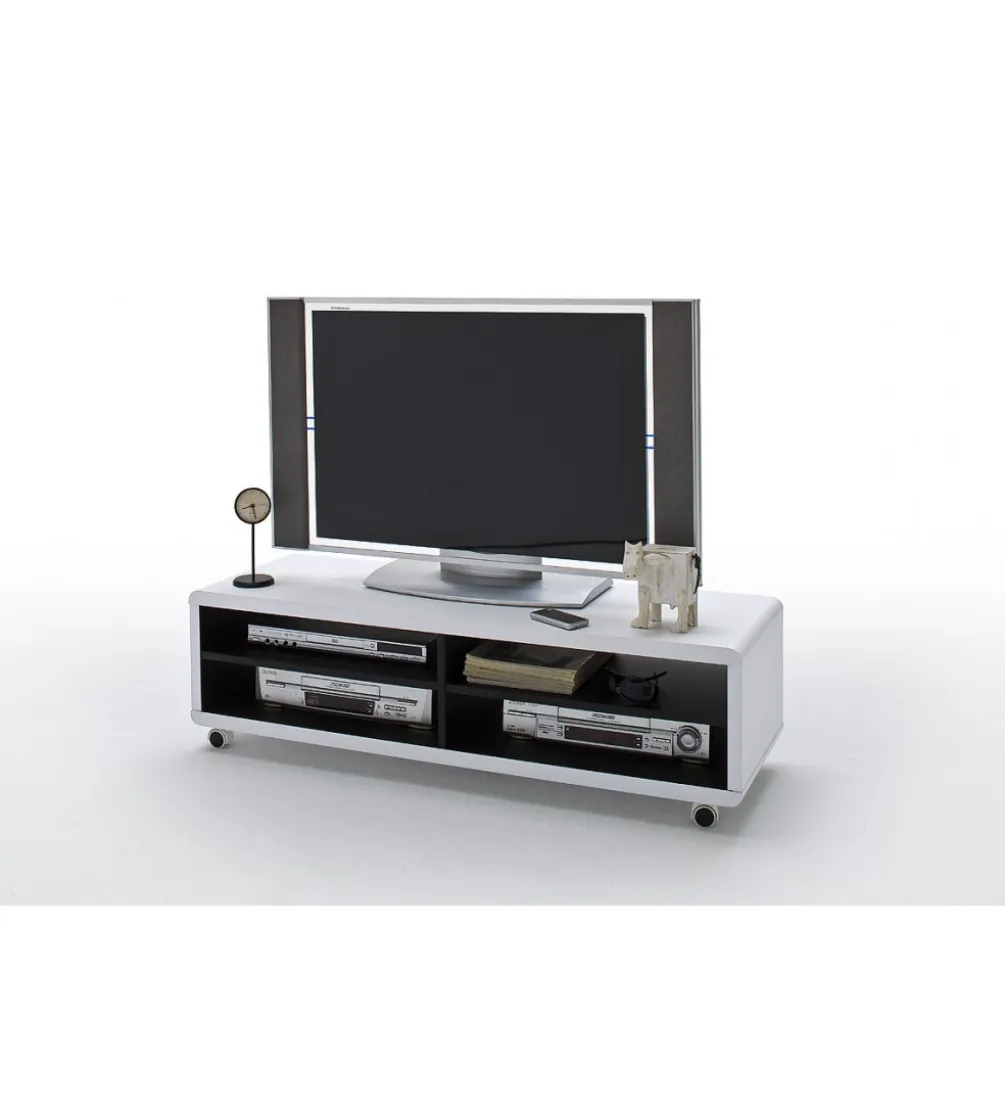 Stolik pod TV JEFF II 120cm biało czarny
