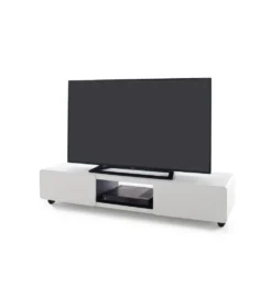 Stolik pod TV JEFF III 140 cm biało czarny