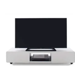 Stolik pod TV JEFF III 140 cm biało czarny