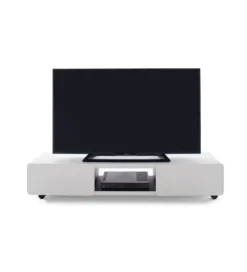 Stolik pod TV JEFF III 140 cm biało czarny