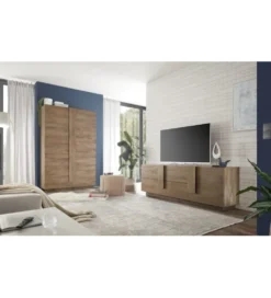 Stolik pod TV JUPITER 182 cm w kolorze dąb Mercure
