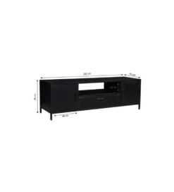 Stolik pod TV KALIA 160 cm czarny