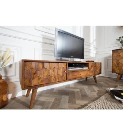 Stolik pod TV Komodo Mystic Living 140 cm drewno sheesham