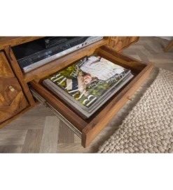 Stolik pod TV Komodo Mystic Living 140 cm drewno sheesham