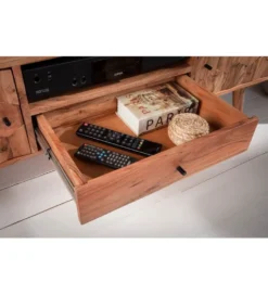 Stolik pod TV Komodo Mystic Living 140 cm drewno akacja
