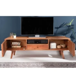Stolik pod TV Komodo Mystic Living 140 cm drewno akacja