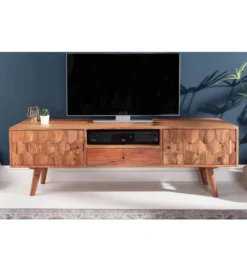 Stolik pod TV Komodo Mystic Living 140 cm drewno akacja