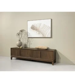 Stolik pod TV KORTE 210 cm drewno mango brąz