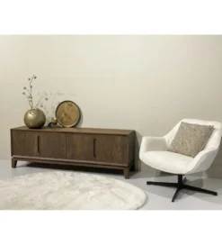 Stolik pod TV KORTE 170 cm drewno mango brąz
