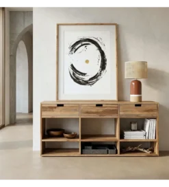 Stolik pod TV KURAN 140 cm drewno teak