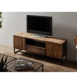 Stolik pod TV LACERTA 145 cm drewno akacja