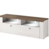 Stolik pod TV LARONA 140 cm o wybarwieniu Sonoma Trufel z kolorem Sibiu Larche