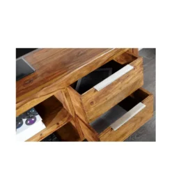 Stolik pod TV LAS Lagos 135 cm drewno sheesham