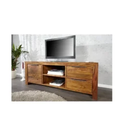 Stolik pod TV LAS Lagos 135 cm drewno sheesham