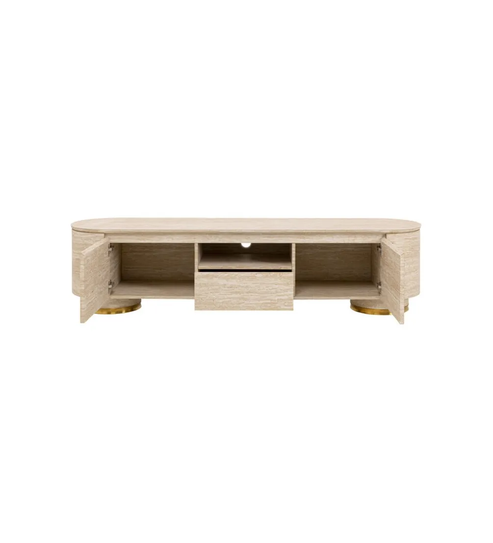 Stolik pod TV LINNEA 160 x 45 cm naturalny