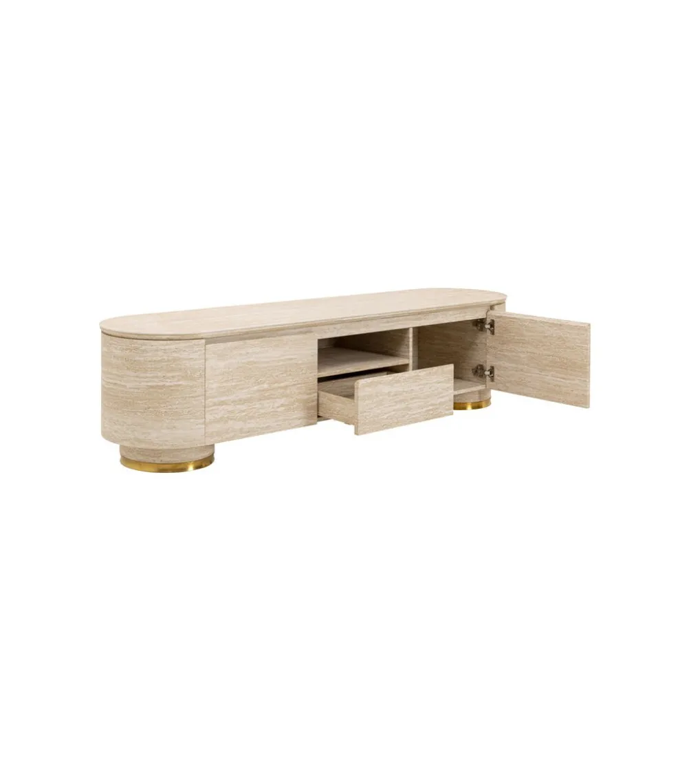 Stolik pod TV LINNEA 160 x 45 cm naturalny