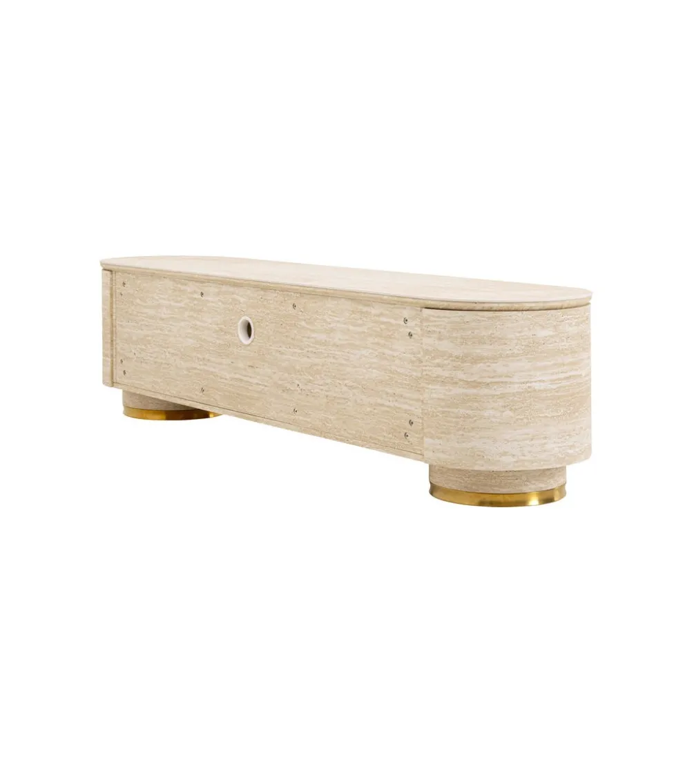 Stolik pod TV LINNEA 160 x 45 cm naturalny