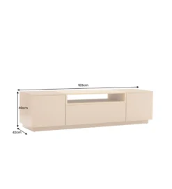 Stolik pod TV LOFT 160 cm beżowa naturalna