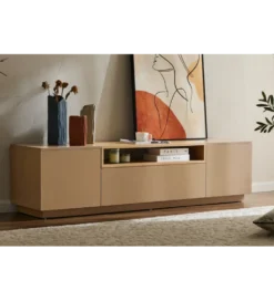 Stolik pod TV LOFT 160 cm beżowa naturalna