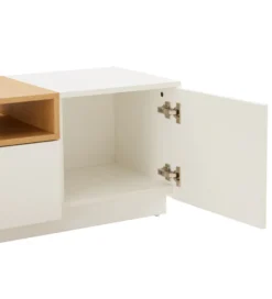 Stolik pod TV LOFT 160 cm biało naturalna