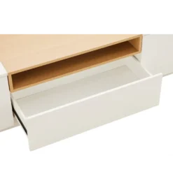 Stolik pod TV LOFT 160 cm biało naturalna
