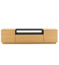 Stolik pod TV LOFT 160 cm naturalna czarna