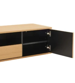 Stolik pod TV LOFT wiszący 150 cm naturalno czarna