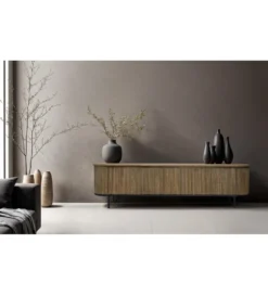 Stolik pod TV LUSAN 210 cm drewno teak