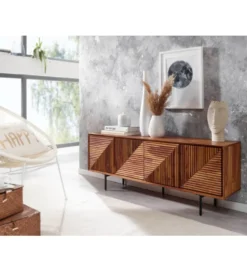 Stolik pod TV MIGUEL 140 cm drewno sheesham