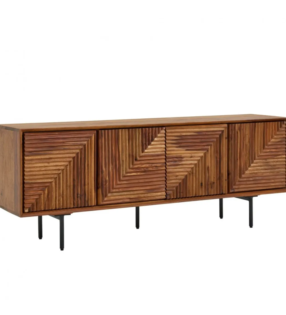Stolik pod TV MIGUEL 140 cm drewno sheesham
