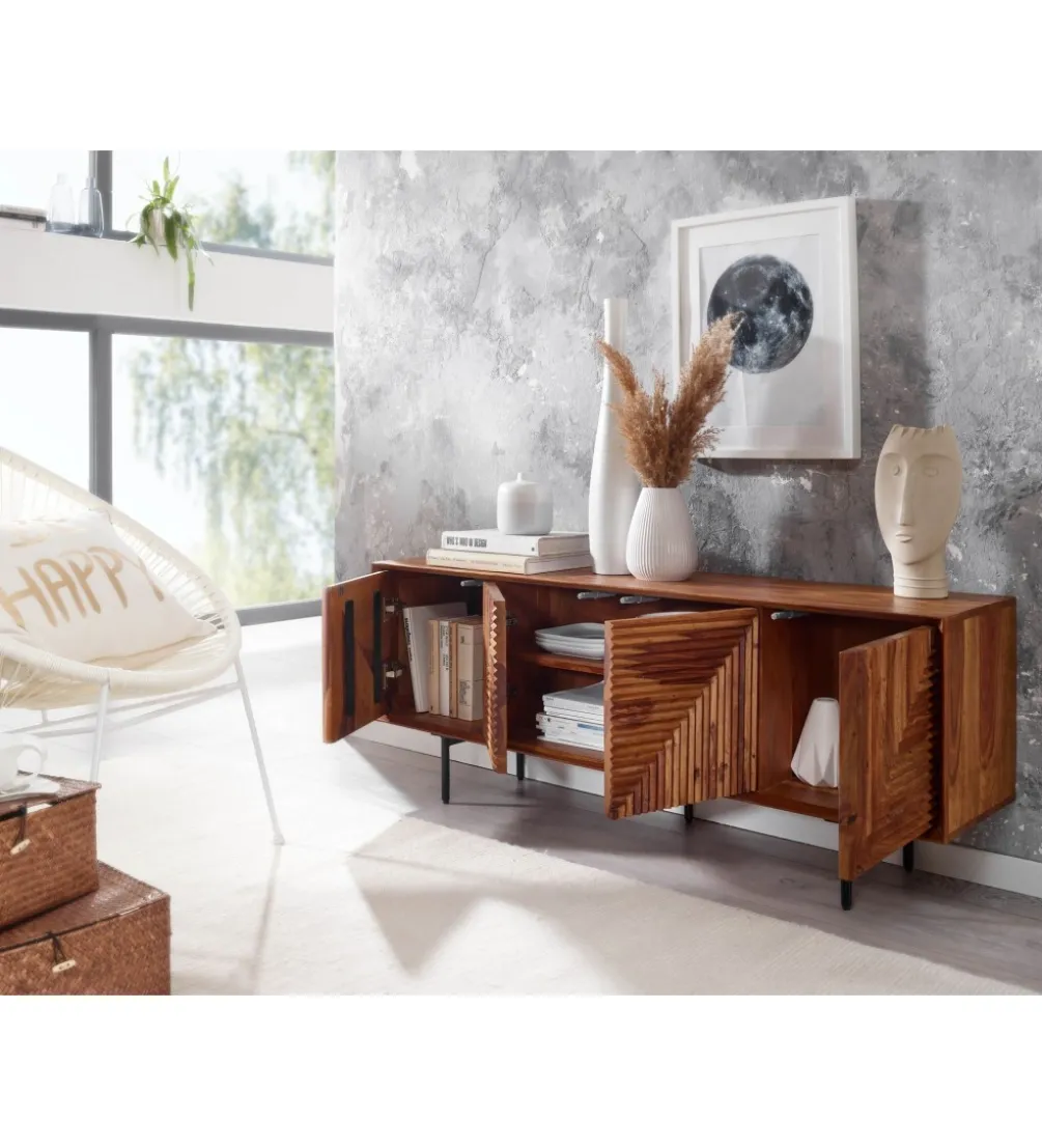 Stolik pod TV MIGUEL 140 cm drewno sheesham