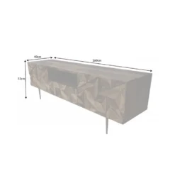 Stolik pod TV MIRANDA 160 cm drewno sheesham