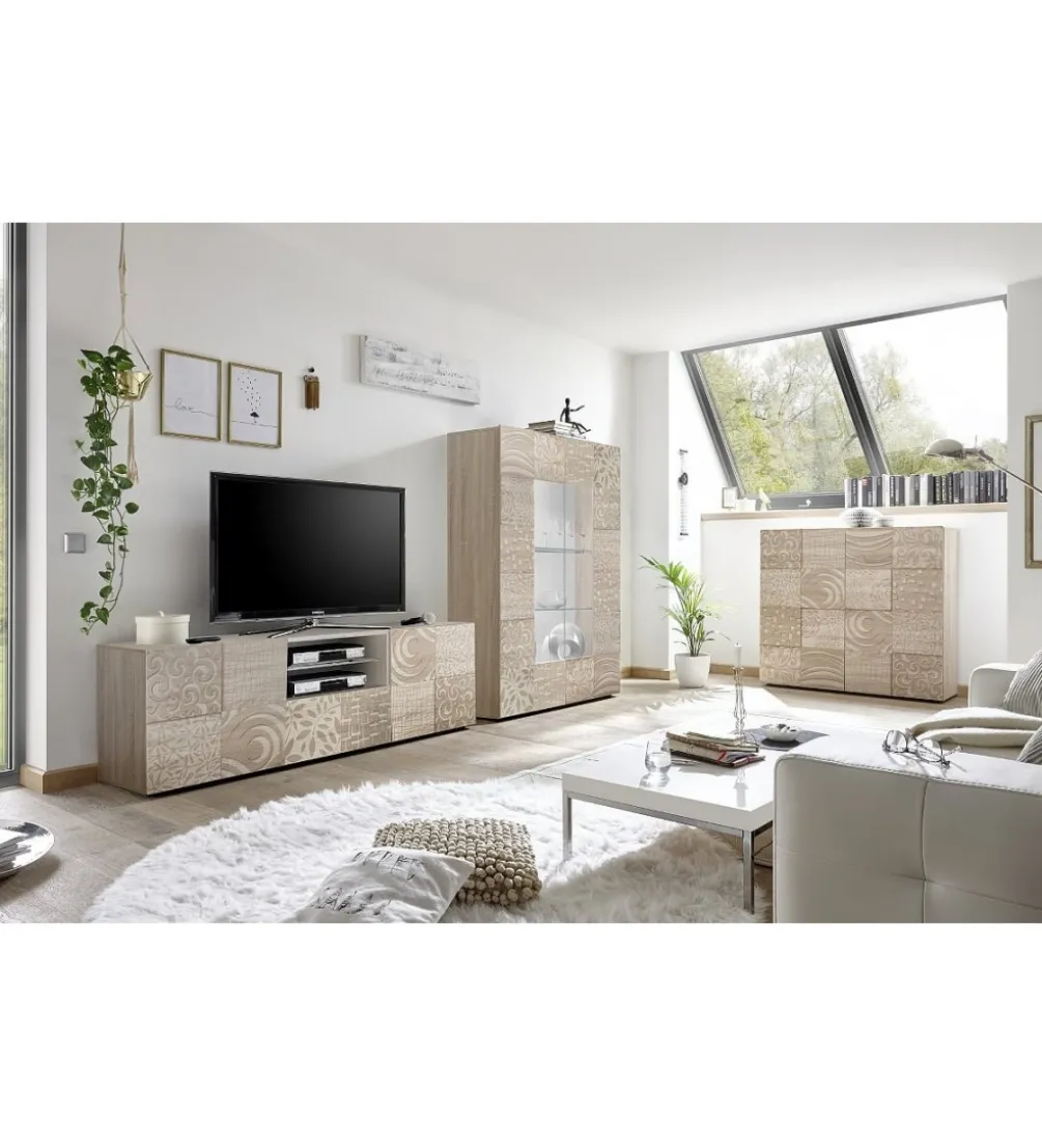 Stolik pod TV MIRO 180 cm dąb sonoma