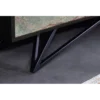 Stolik pod TV MONTANAS 200 cm drewno akacja czarny