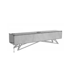 Stolik pod TV MONTANAS 200 cm drewno akacja czarny