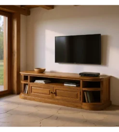 Stolik pod TV NETERO 198 cm drewno mango