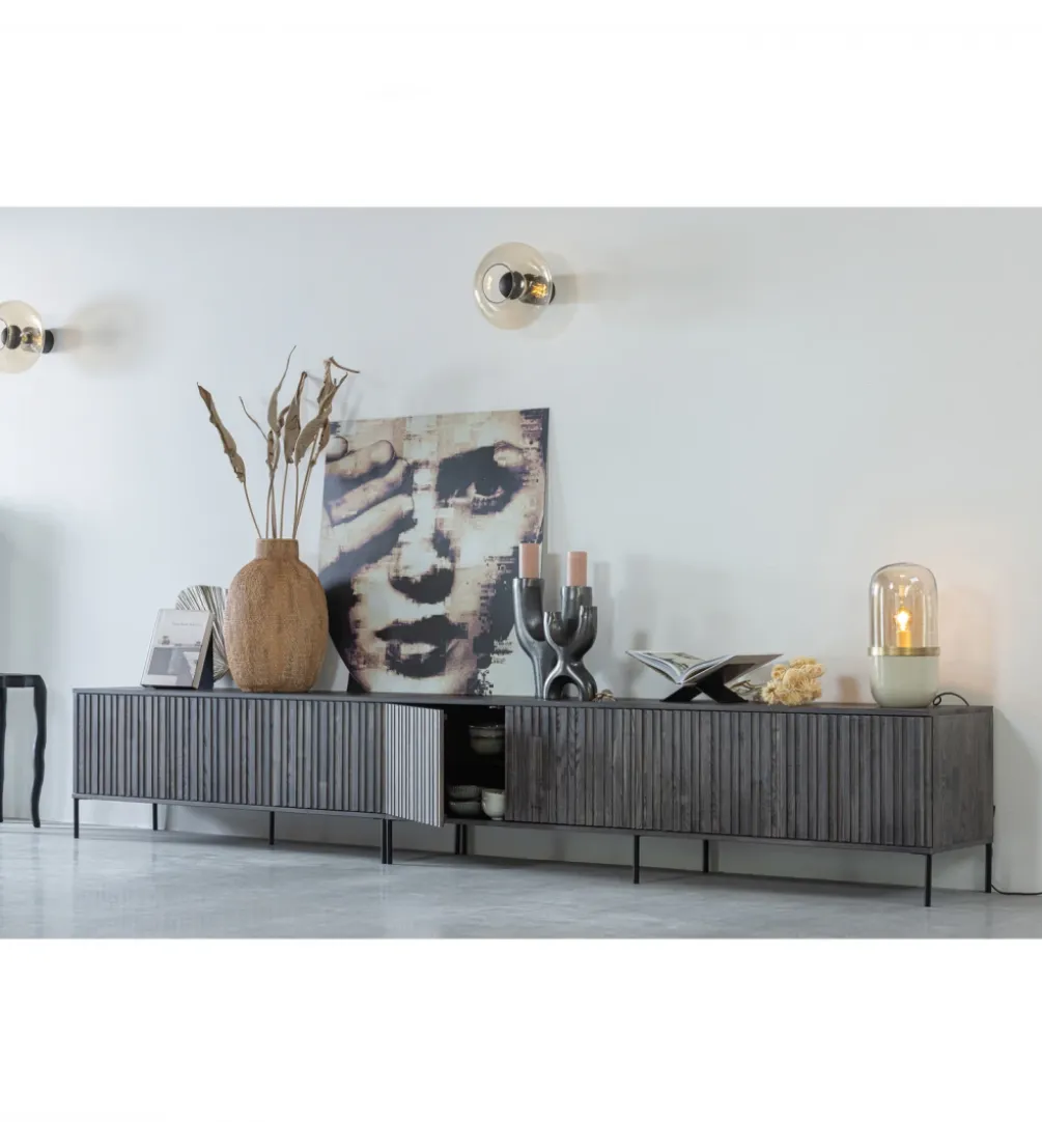 Stolik pod TV NEW GRAVURE 150 cm drewno jesion