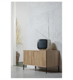 Stolik pod TV NEW GRAVURE 100 cm drewno dębu naturalny