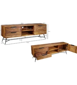 Stolik pod Tv NISHAN 160 cm drewno sheesham