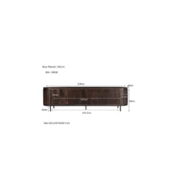Stolik pod TV NOORK 210 cm w kolorze orzechowym