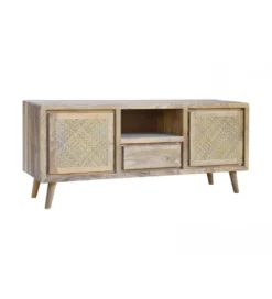 Stolik pod TV NORI 140 cm drewno akacja