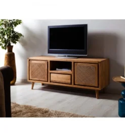 Stolik pod TV NORI 140 cm drewno akacja