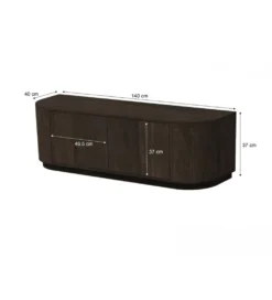 Stolik pod TV NOVERO 140 cm ciemny brązowy