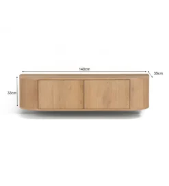 Stolik pod TV NOVERO ZWEVEND 140 cm naturalny