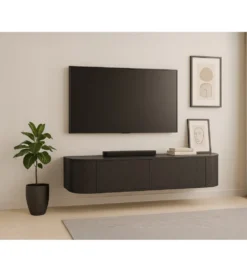 Stolik pod TV NOVERO ZWEVEND 140 cm czarny