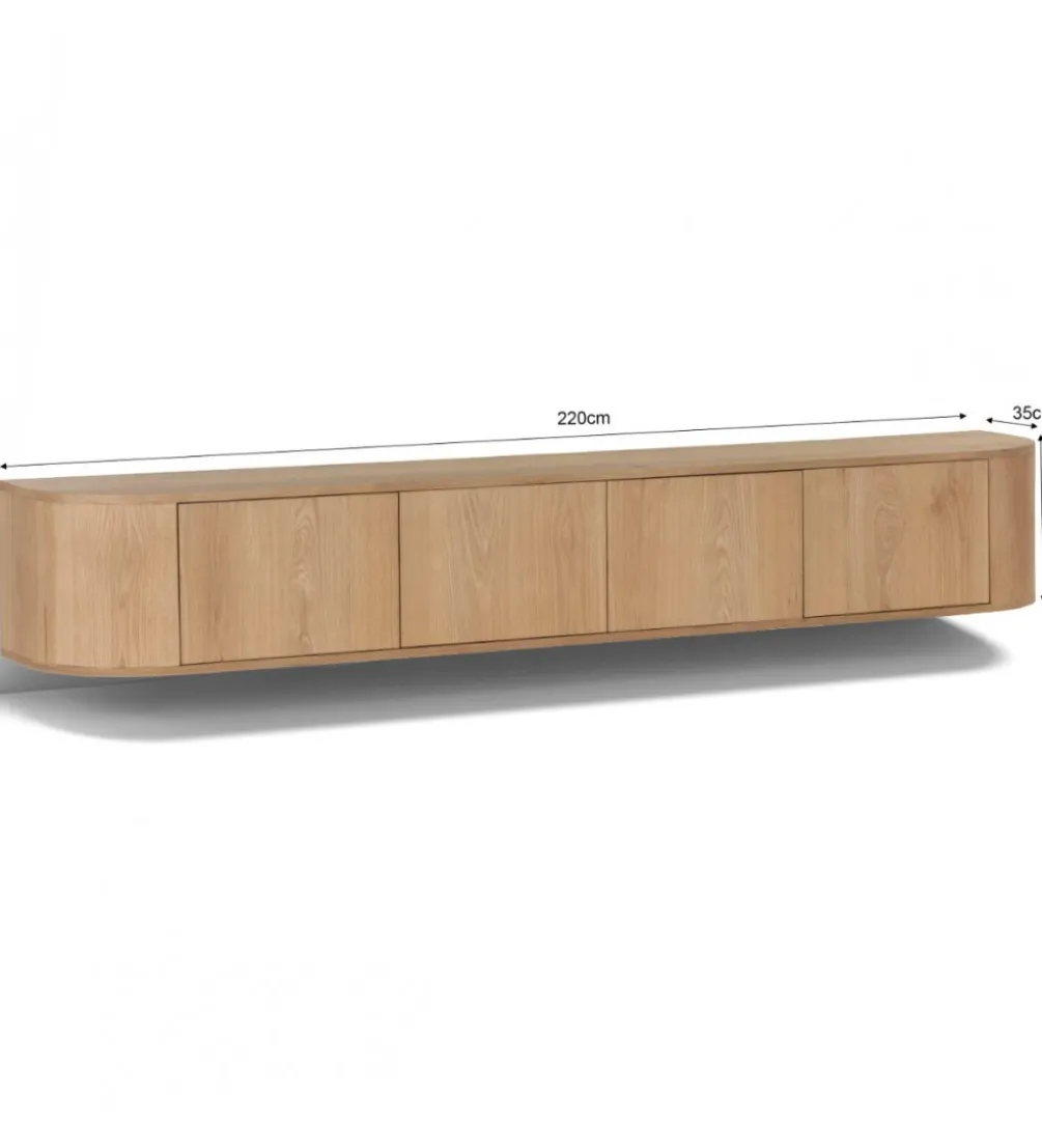 Stolik pod TV NOVERO ZWEVEND 220 cm naturalny