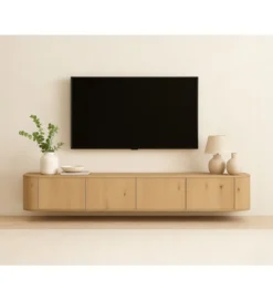 Stolik pod TV NOVERO ZWEVEND 220 cm naturalny