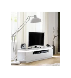 Stolik pod TV OCEAN 175 cm biały z oświetleniem