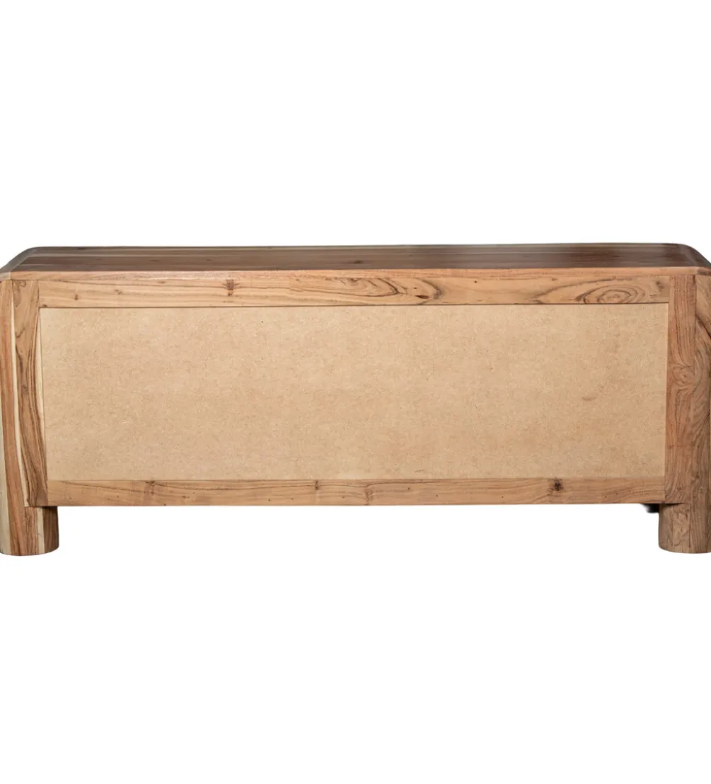 Stolik pod TV OHALDA 140 cm drewno akacja